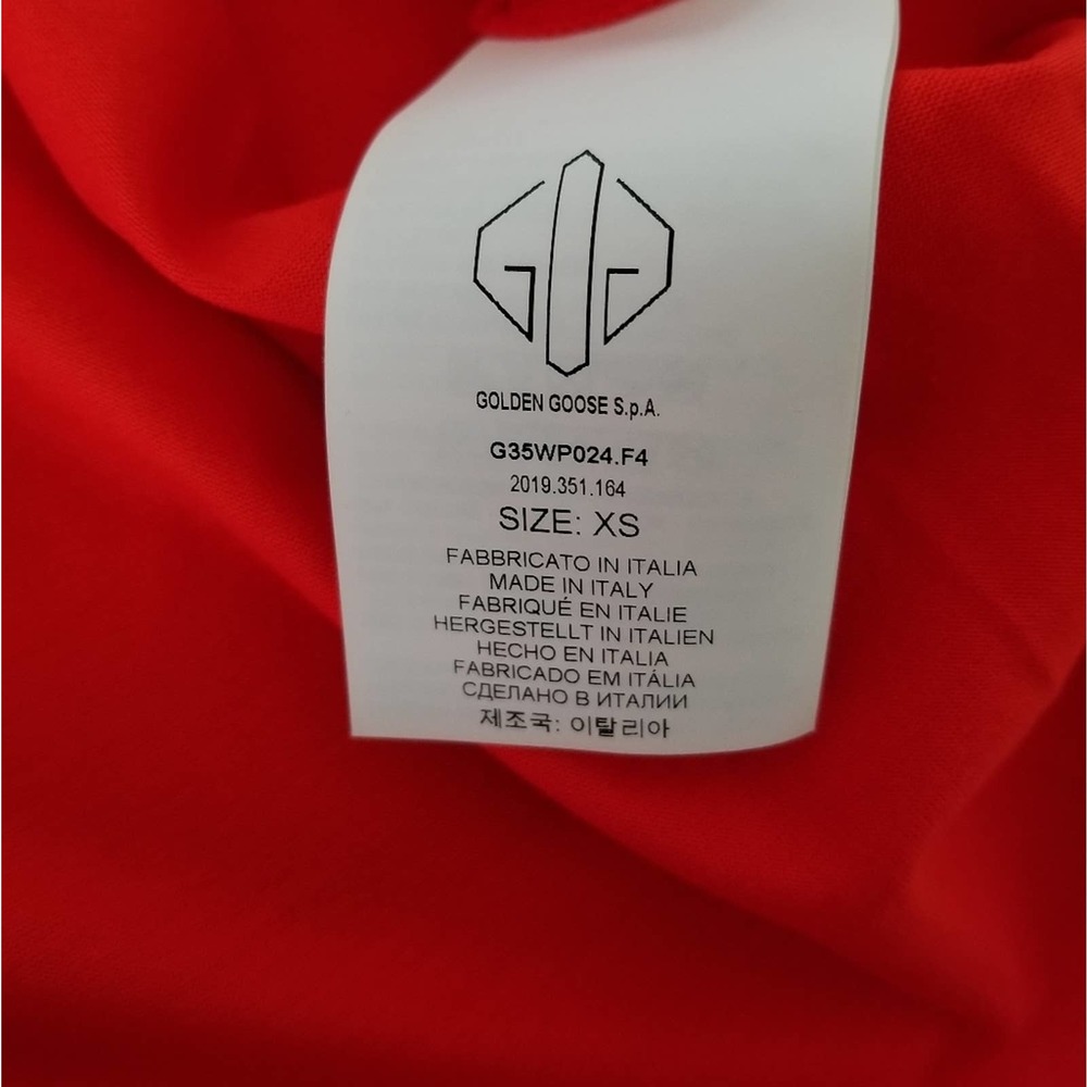 Golden Goose Floral Print Red Short Sleeve T-shirt Size XS - Picture 6 of 6